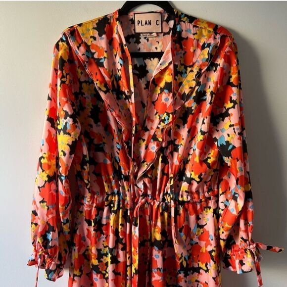 Plan C Multicolor Long Sleeve Dress - Picture 5 of 13